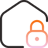 a logo of a house with a lock